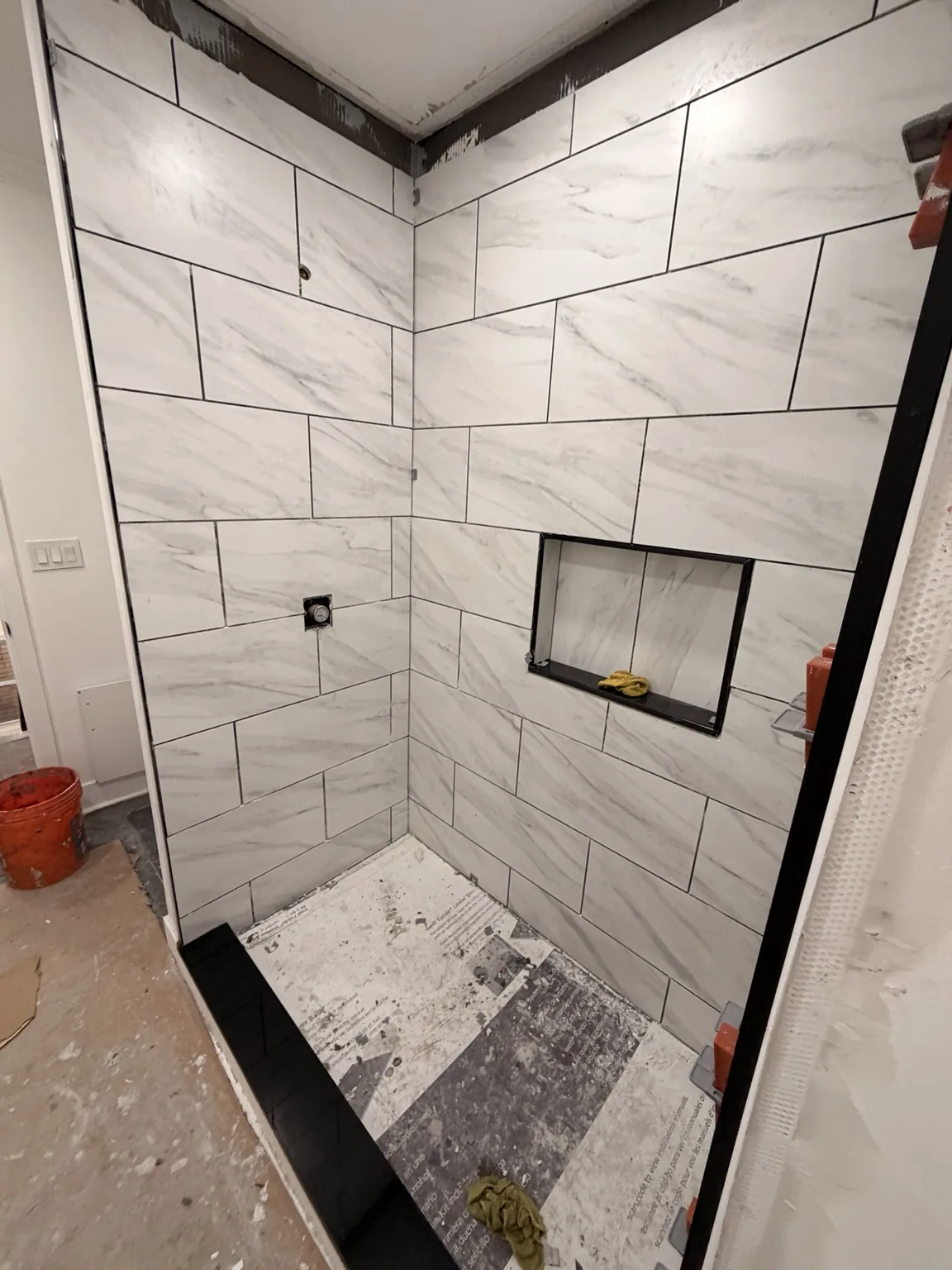 Bathroom tile shower renovation